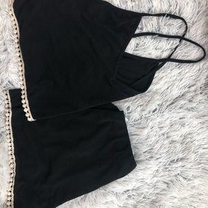 Crop top with shorts set